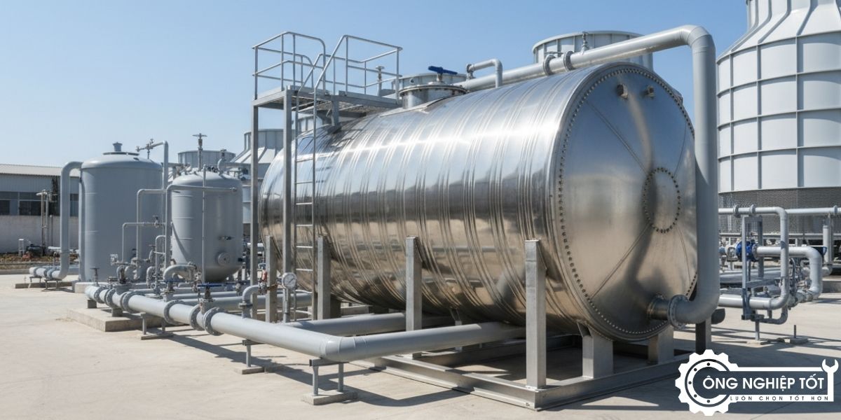 Bồn inox trong hệ thống làm mát